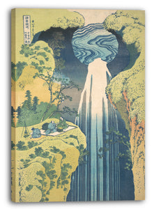 Leinwandbild Katsushika Hokusai - Die Amida-Wasserfälle in den weiten Gebieten der Kisokaidō-Straße (Kisoji no oku Amida-ga-taki), aus der Serie "Eine Führung durch durch Wasserfälle in verschiedenen Provinzen (Shokoku taki meguri)"