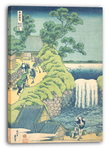 Leinwandbild Katsushika Hokusai - Die Wasserfälle in Aoigaoka in der östlichen Hauptstadt (Tōto Aoigaoka no taki), aus der Serie "Eine Führung durch durch Wasserfälle in verschiedenen Provinzen (Shokoku taki meguri)"
