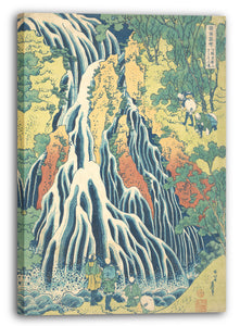 Leinwandbild Katsushika Hokusai - Kirifuri-Wasserfall am Kurokami-Berg in Shimotsuke (Shimotsuke Kurokamiyama Kirifuri no taki), aus der Serie "Eine Führung durch Wasserfälle in verschiedenen Provinzen (Shokoku taki meguri)"