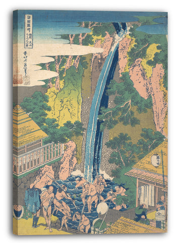 Leinwandbild Katsushika Hokusai - Rōben Wasserfall in Ōyama in der Provinz Sagami (Sōshū Ōyama Rōben no taki), aus der Serie "Eine Führung durch Wasserfälle in verschiedenen Provinzen (Shokoku taki meguri)"