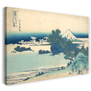 Leinwandbild Katsushika Hokusai - Shichirigahama in der Provinz Sagami (Sōshū Shichirigahama), aus der Serie Sechsunddreißig Ansichten des Berges Fuji (Fugaku sanjūrokkei)