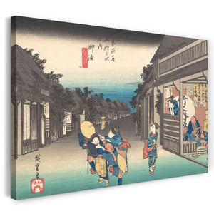 Leinwandbild Utagawa Hiroshige - Goyu, Tabibito Ryujo
