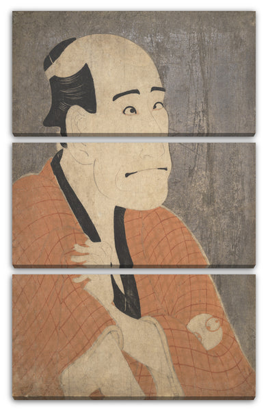 Leinwandbild Tōshūsai Sharaku - Arashi Ryūzō I als Ishibe Kinkichi im Spiel "Hana Ayame Bunroku Soga"