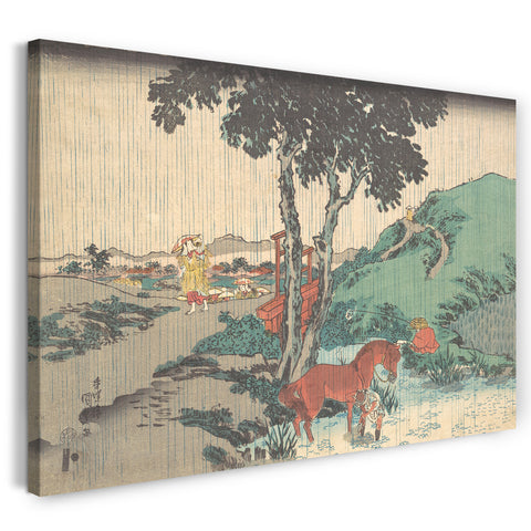Leinwandbild Utagawa Kunisada - Regen des fünften Monats (Samidare)
