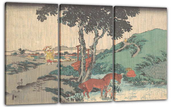 Leinwandbild Utagawa Kunisada - Regen des fünften Monats (Samidare)