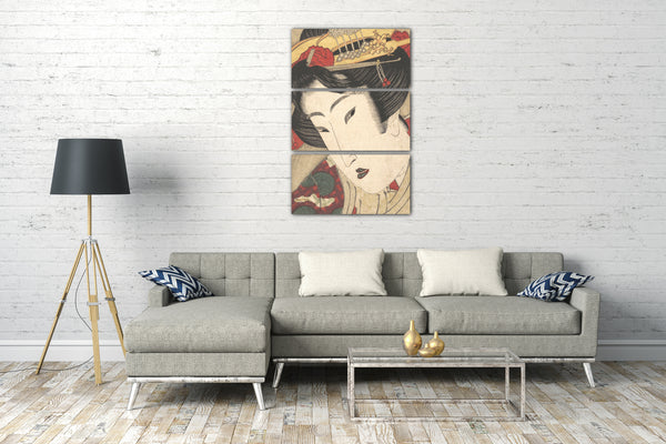 Leinwandbild Keisai Eisen - Zurückgewiesene Geisha von Leidenschaften, die durch den Frühlingsschnee gekühlt wurden