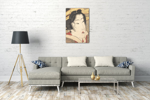 Leinwandbild Keisai Eisen - Zurückgewiesene Geisha von Leidenschaften, die durch den Frühlingsschnee gekühlt wurden