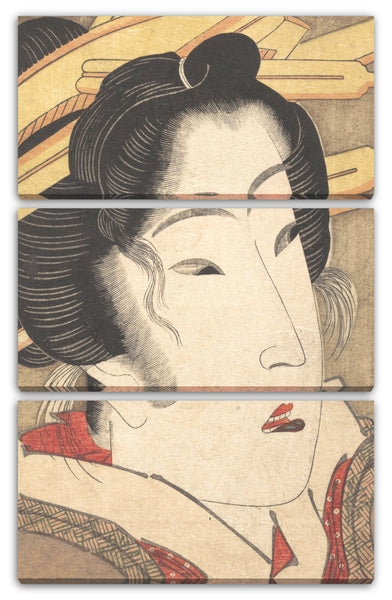 Leinwandbild Keisai Eisen - Zurückgewiesene Geisha von Leidenschaften, die durch den Frühlingsschnee gekühlt wurden