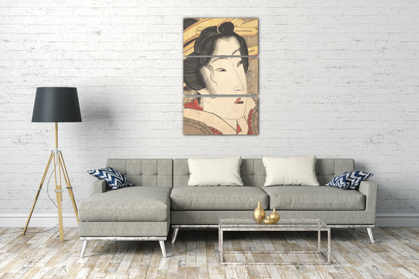 Leinwandbild Keisai Eisen - Zurückgewiesene Geisha von Leidenschaften, die durch den Frühlingsschnee gekühlt wurden