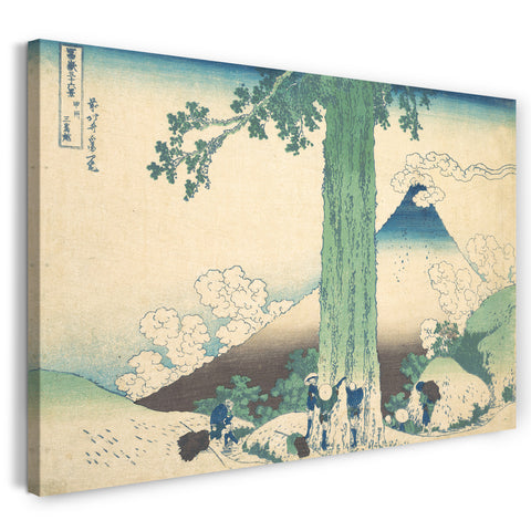 Leinwandbild Katsushika Hokusai - Mishima Pass in der Provinz Kai (Kōshū Mishima goe), aus der Serie Sechsunddreißig Ansichten des Berges Fuji (Fugaku sanjūrokkei
