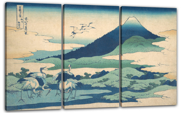 Leinwandbild Katsushika Hokusai - Umezawa Manor in der Provinz Sagami, aus der Serie Sechsunddreißig Ansichten des Berges Fuji (Fugaku sanjūrokkei, Sōshū Umezawa zai)