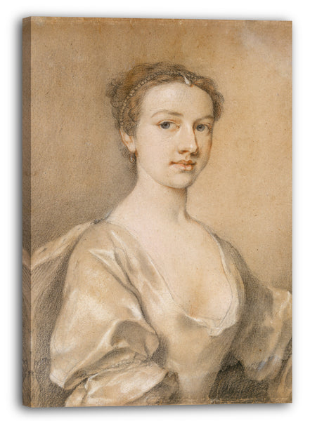Leinwandbild Jacopo Amigoni - Porträt einer Dame