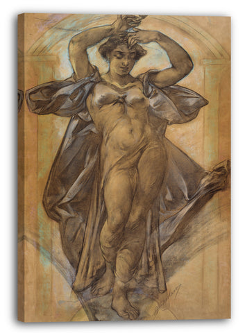 Leinwandbild Walter Shirlaw - "Coral" (Studie für Wandgemälde, World's Columbian Exposition, Chicago)