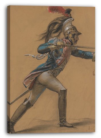 Leinwandbild Anne Louis Girodet-Trioson - Ein französischer Dragoner, Studie für "Die Revolte von Kairo"