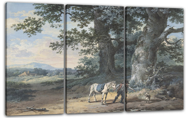 Leinwandbild Pieter Barbier II - Ein Bauer, der sein Pferd am Rande eines Waldes führt