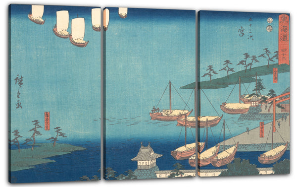 Leinwandbild Utagawa Hiroshige - Miya