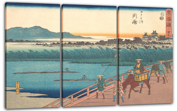 Leinwandbild Utagawa Hiroshige - Okazaki
