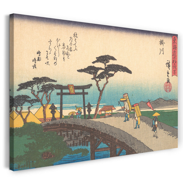 Leinwandbild Utagawa Hiroshige - 東海道五十三次 掛川