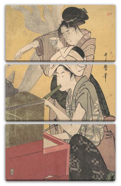 Leinwandbild Kitagawa Utamaro - In der Küche