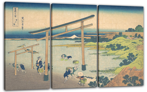 Leinwandbild Katsushika Hokusai - Noboto Bay (Noboto no Ura), aus der Serie Sechsunddreißig Ansichten des Berges Fuji (Fugaku sanjūrokkei)