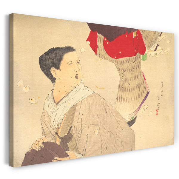 Leinwandbild Mishima Shōsō - Hemeden; Illustration von Bugei Kurabu (Literaturclub)