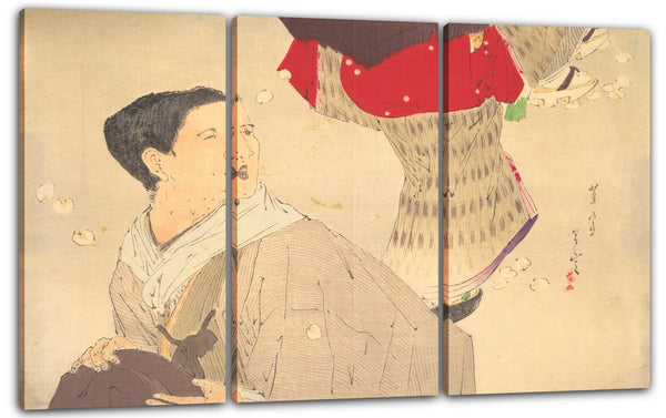 Leinwandbild Mishima Shōsō - Hemeden; Illustration von Bugei Kurabu (Literaturclub)