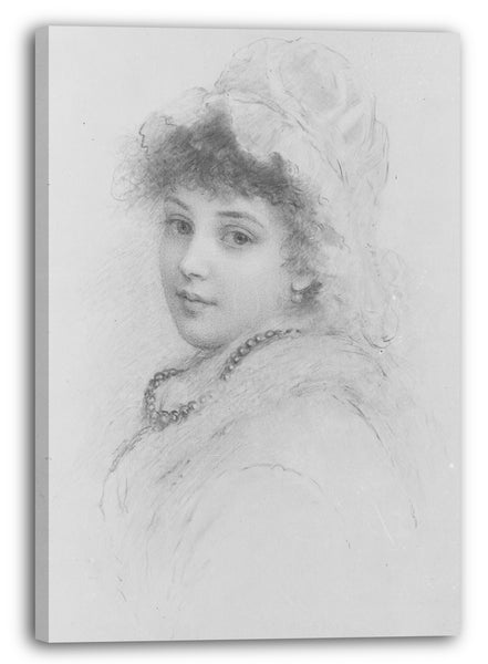 Leinwandbild Samuel Worcester Rowse - Portrait einer jungen Frau