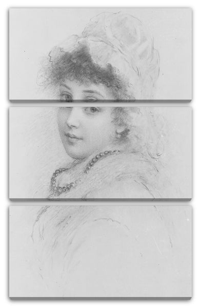 Leinwandbild Samuel Worcester Rowse - Portrait einer jungen Frau