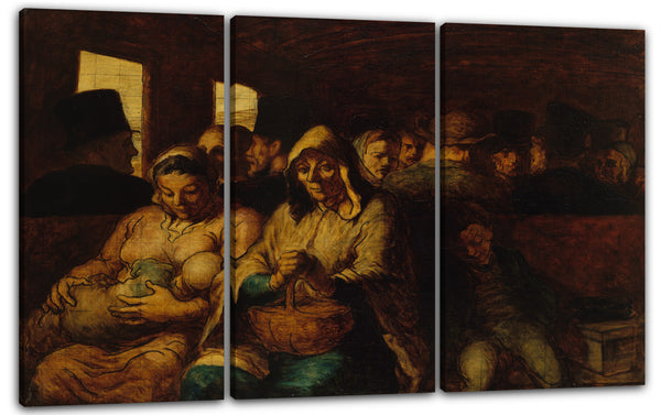 Leinwandbild Honoré Daumier - Der Wagen der dritten Klasse