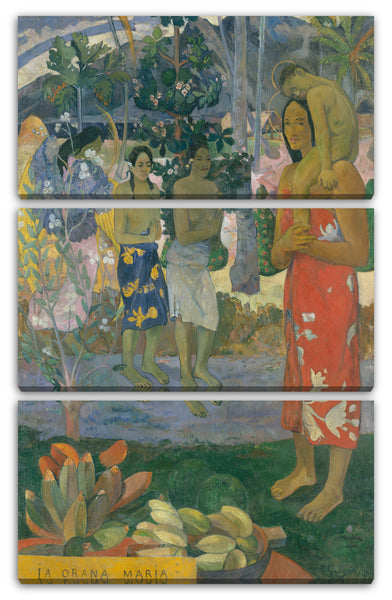 Leinwandbild Paul Gauguin - Ia Orana Maria (Gegrüßet seist du Maria)