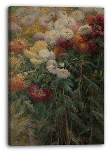 Leinwandbild Gustave Caillebotte - Chrysanthemen im Garten bei Petit-Gennevilliers