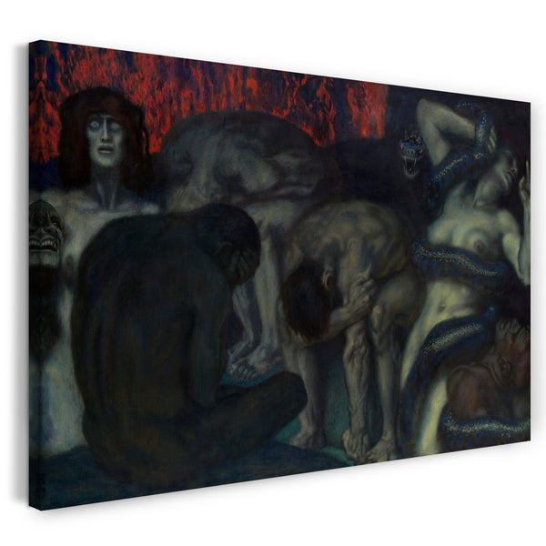 Leinwandbild Franz von Stuck - Inferno