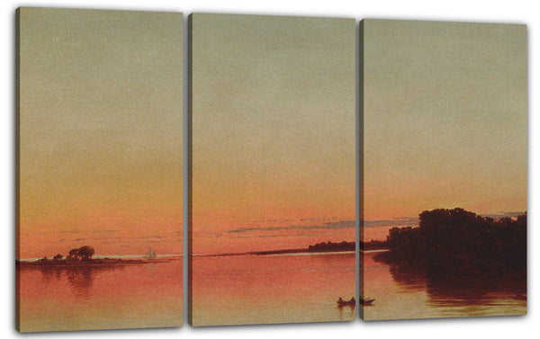 Leinwandbild John Frederick Kensett - Dämmerung auf dem Ton, Darien, Connecticut