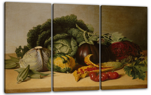 Leinwandbild James Peale - Stillleben: Balsam-Apfel und Gemüse