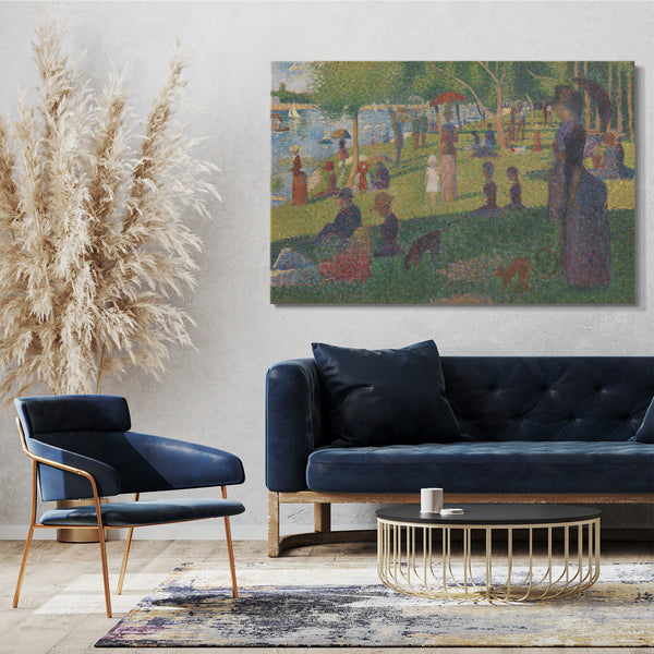 Leinwandbild Georges Seurat - Studie für "Ein Sonntag auf La Grande Jatte"