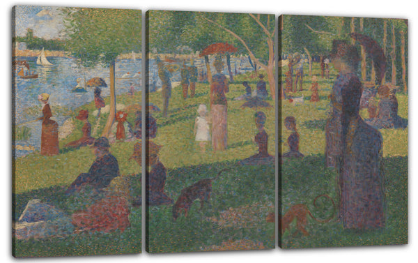 Leinwandbild Georges Seurat - Studie für "Ein Sonntag auf La Grande Jatte"
