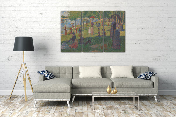 Leinwandbild Georges Seurat - Studie für "Ein Sonntag auf La Grande Jatte"