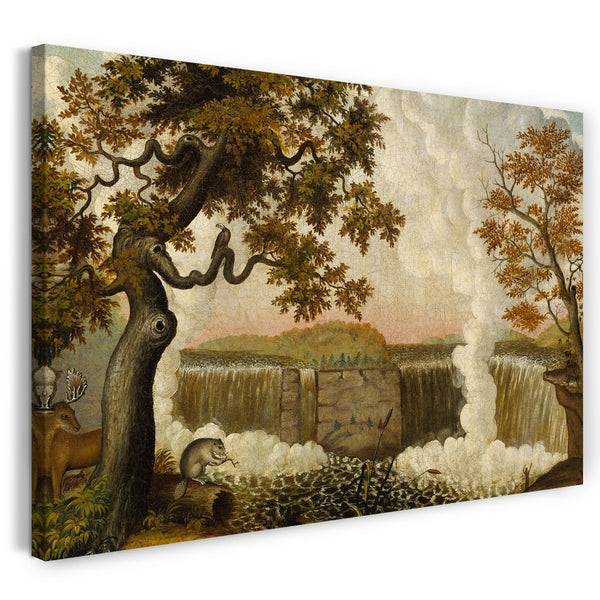 Leinwandbild Edward Hicks - Die Niagarafälle