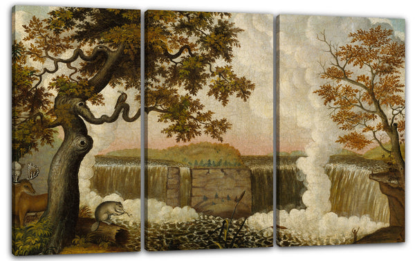Leinwandbild Edward Hicks - Die Niagarafälle