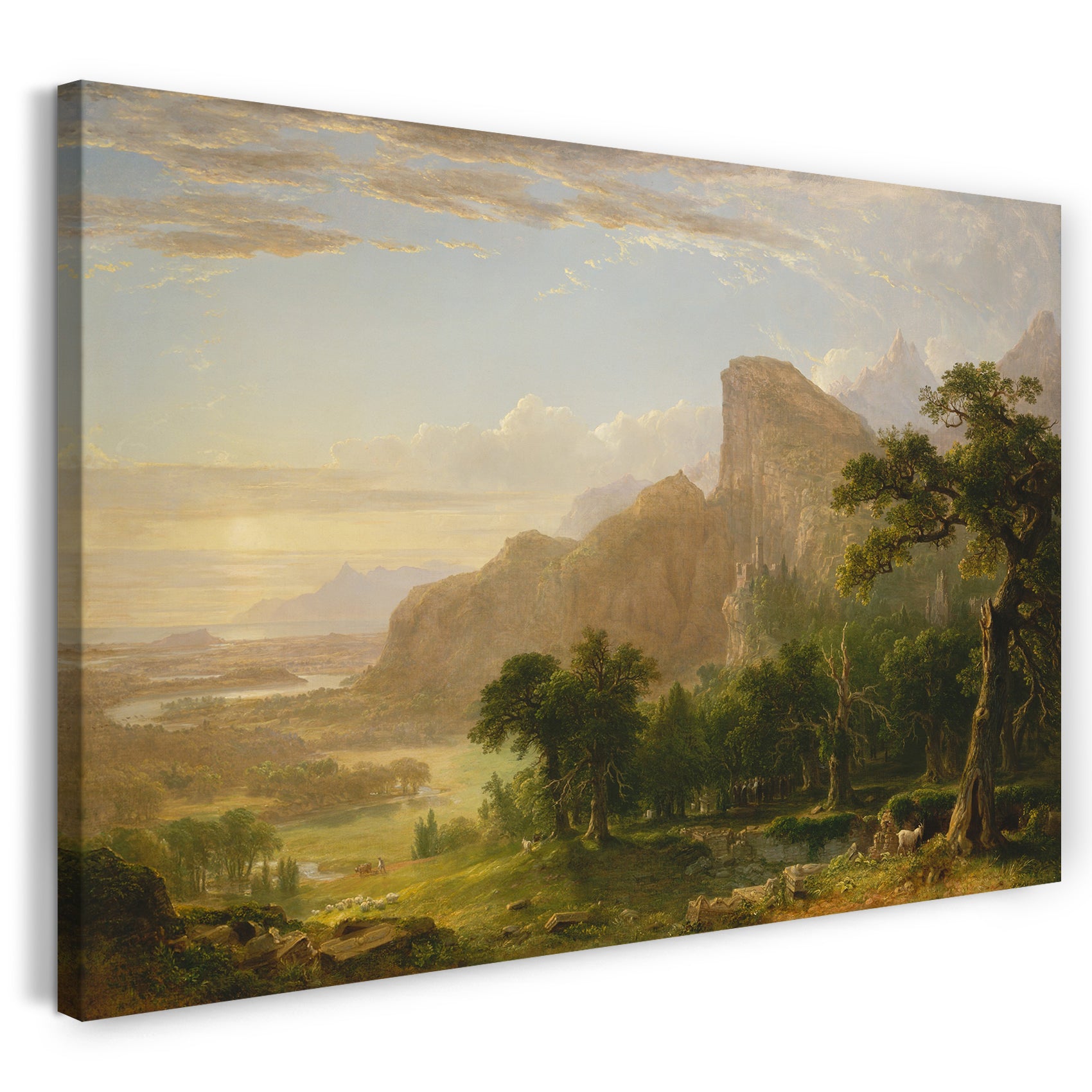 Leinwandbild Asher Brown Durand - Landschaftsszene aus "Thanatopsis"