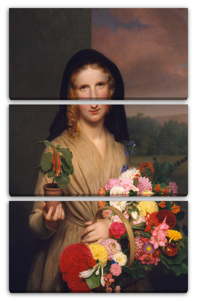 Leinwandbild Charles Cromwell Ingham - Das Blumenmädchen
