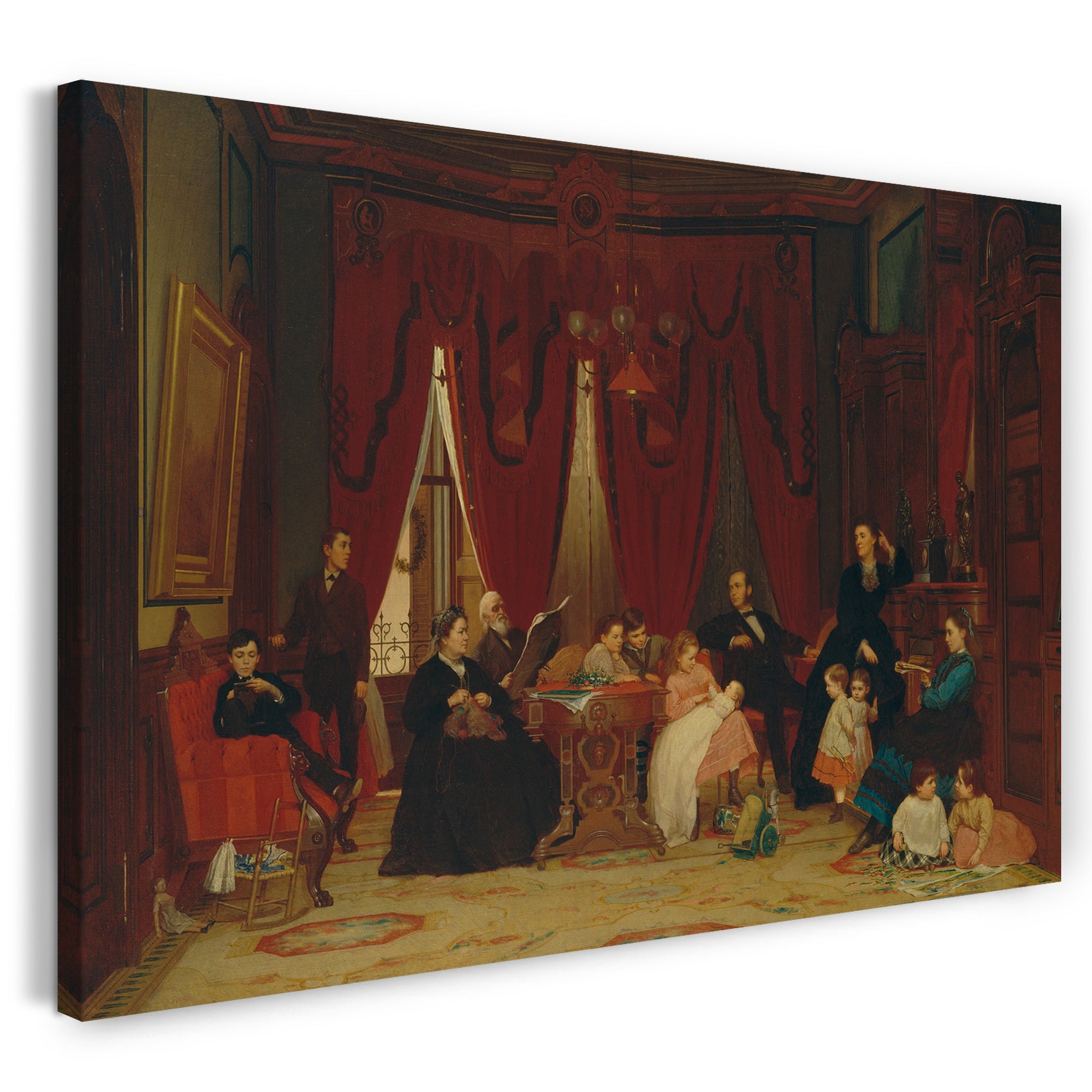 Leinwandbild Eastman Johnson - Die Luder-Familie