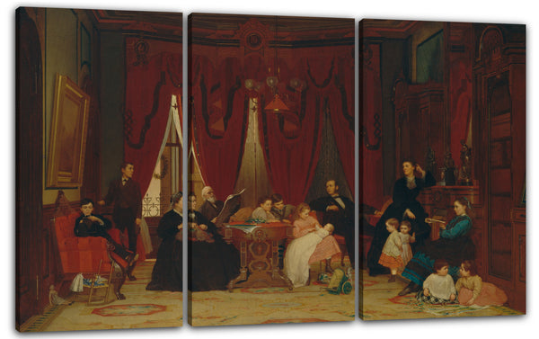 Leinwandbild Eastman Johnson - Die Luder-Familie