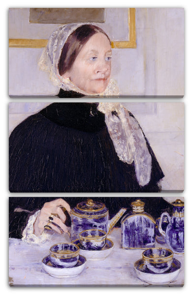 Leinwandbild Mary Cassatt - Dame am Teetisch