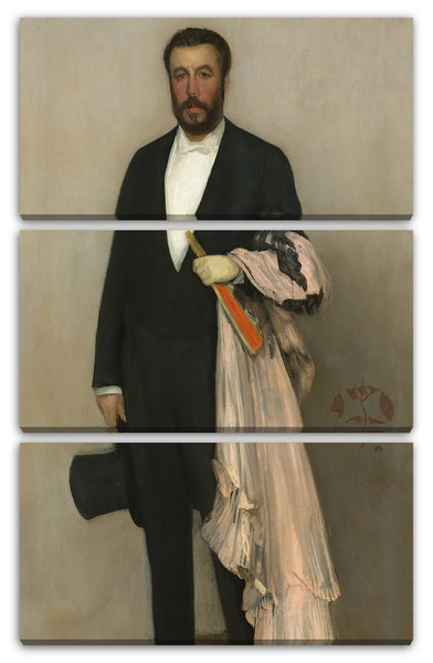 Leinwandbild James McNeill Whistler - Arrangement in Fleischfarbe und Schwarz: Porträt von Theodore Duret