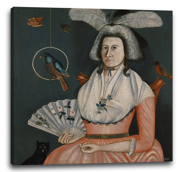 Leinwandbild Rufus Hathaway - Dame mit ihren Haustieren (Molly Wales Fobes)