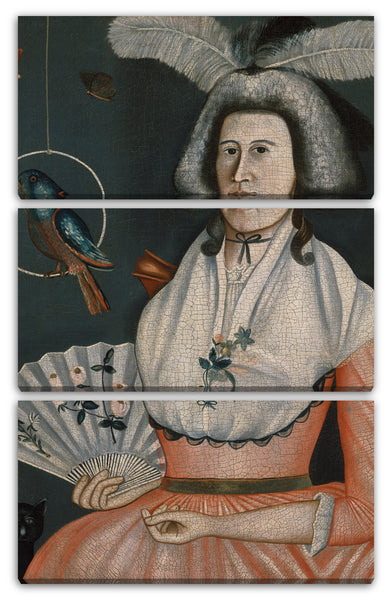 Leinwandbild Rufus Hathaway - Dame mit ihren Haustieren (Molly Wales Fobes)