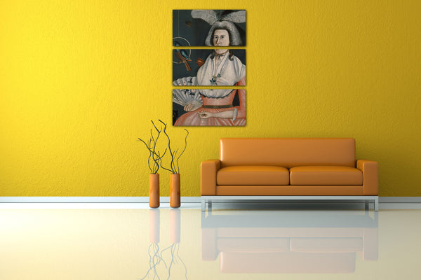 Leinwandbild Rufus Hathaway - Dame mit ihren Haustieren (Molly Wales Fobes)