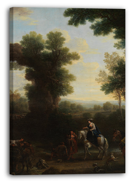 Leinwandbild John Wootton - Klassische Landschaft mit Zigeunern