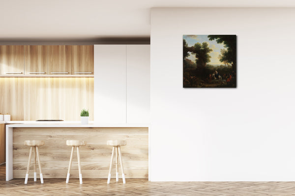 Leinwandbild John Wootton - Klassische Landschaft mit Zigeunern